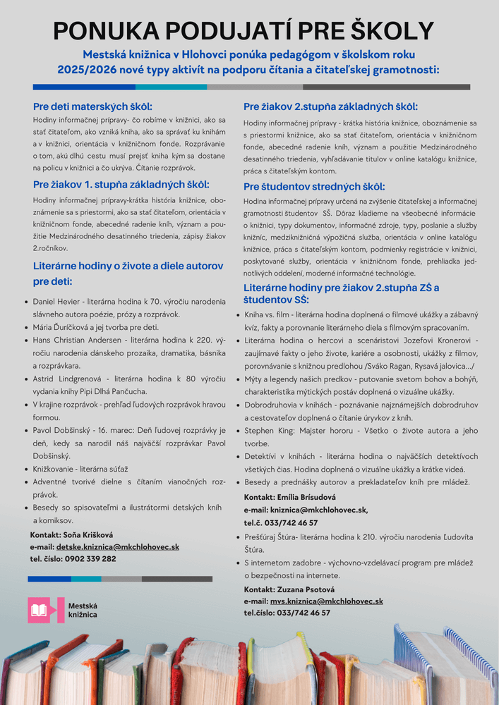 Podujatie nové typy aktivít